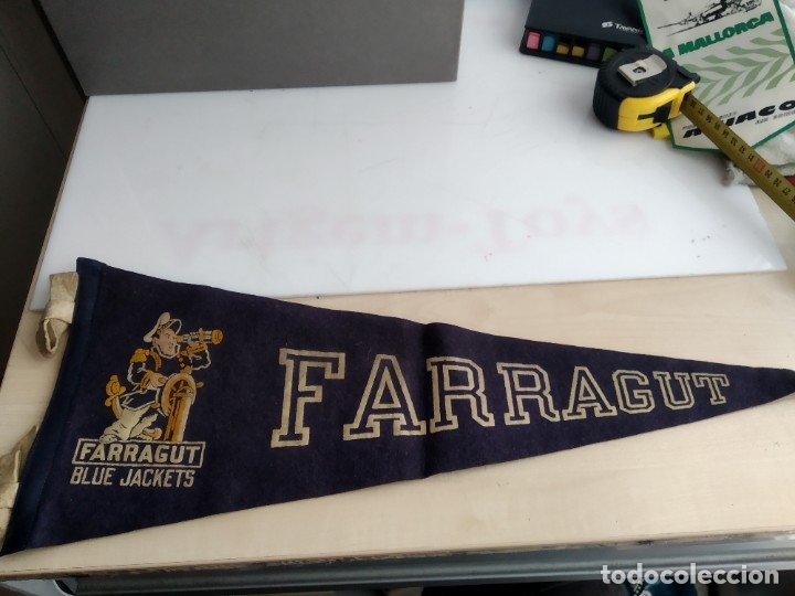 Sammlung von Wimpeln: ANTIGUO BANDERIN DE TELA FARRAGUT