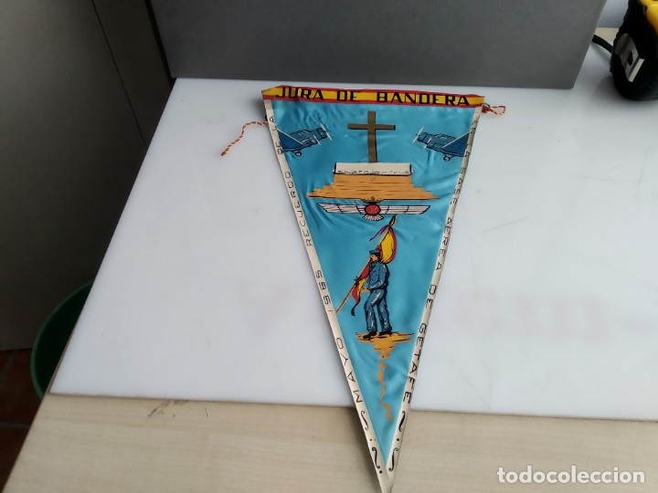 Sammlung von Wimpeln: ANTIGUO BANDERIN DE TELA 35 ALA TRANSPORTE JURA DE BANDERA GETAFE