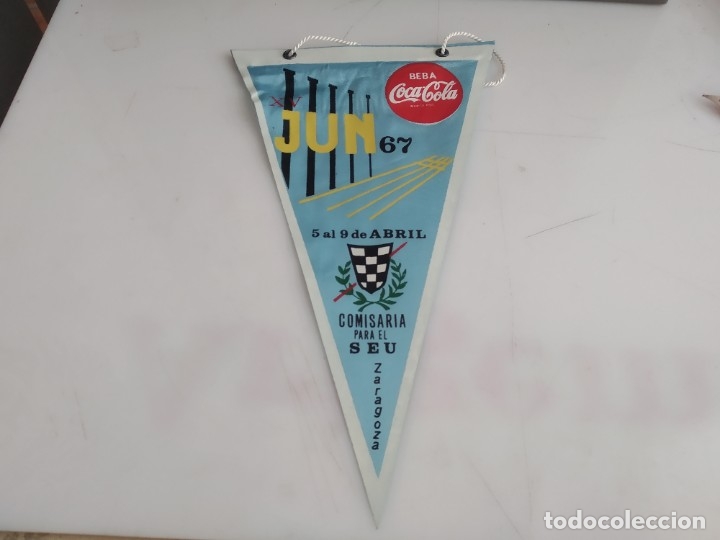 Collection pennants: ANTIGUO BANDERIN DE TELA COCA COLA