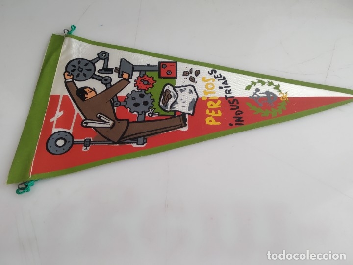 Bandierine di collezione: ANTIGUO BANDERIN DE TELA  PERITOS INDUSTRIALES