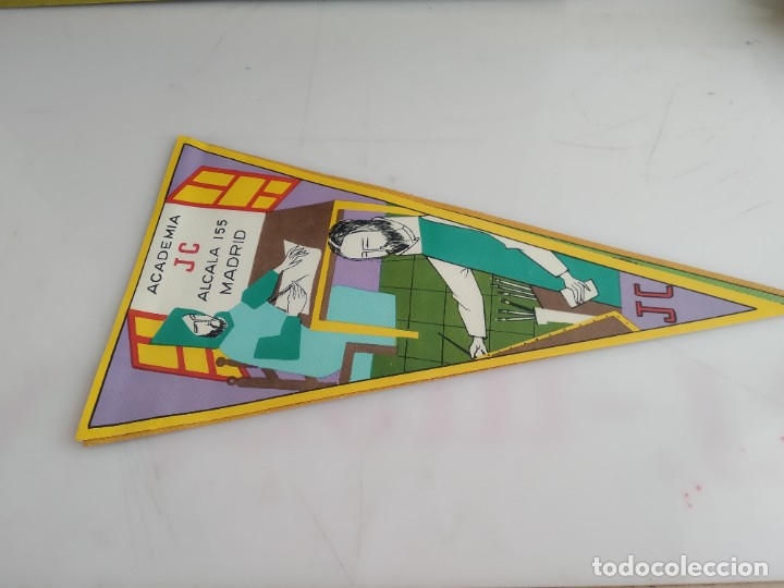 Bandierine di collezione: ANTIGUO BANDERIN DE TELA ACADEMIA JC