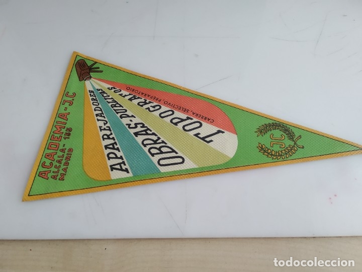Bandierine di collezione: ANTIGUO BANDERIN DE TELA ACADEMIA JC