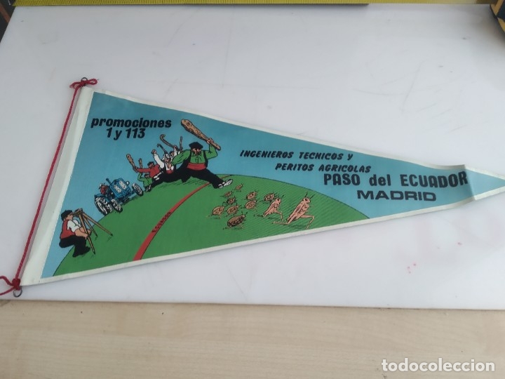 Bandierine di collezione: ANTIGUO BANDERIN DE TELA PASO DEL ECUADOR