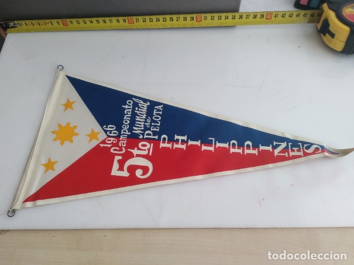 Sammlung von Wimpeln: ANTIGUO BANDERIN DE TELA CAMPEONATO MUNDIAL DE PELOTA