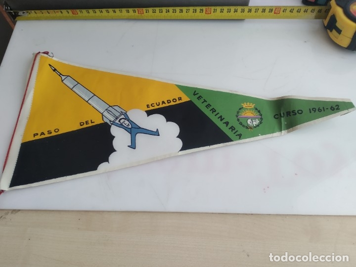 Bandierine di collezione: ANTIGUO BANDERIN DE TELA PASO ECUADOR