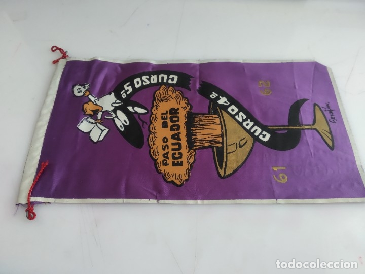 Bandierine di collezione: ANTIGUO BANDERIN DE TELA PASO DEL ECUADOR