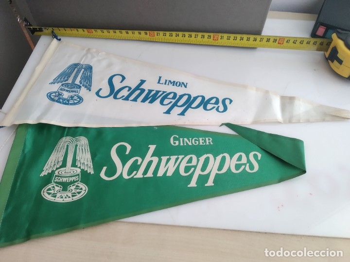 Bandierine di collezione: ANTIGUO BANDERIN DE TELA SHWEPPES