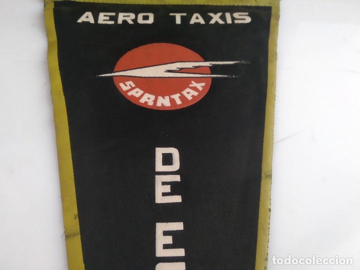 Bandierine di collezione: ANTIGUO BANDERIN DE TELA AERO TAXIS DE ESPA&Ntilde;A