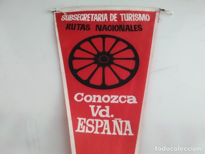 Bandierine di collezione: ANTIGUO BANDERIN DE TELA  RUTAS NACIONALES