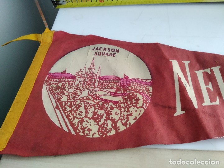 Fanions de collection: ANTIGUO BANDERIN DE TELA NEW ORLEANS