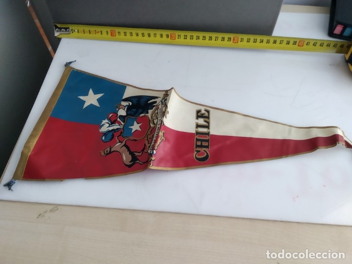 Fanions de collection: ANTIGUO BANDERIN DE TELA CHILE