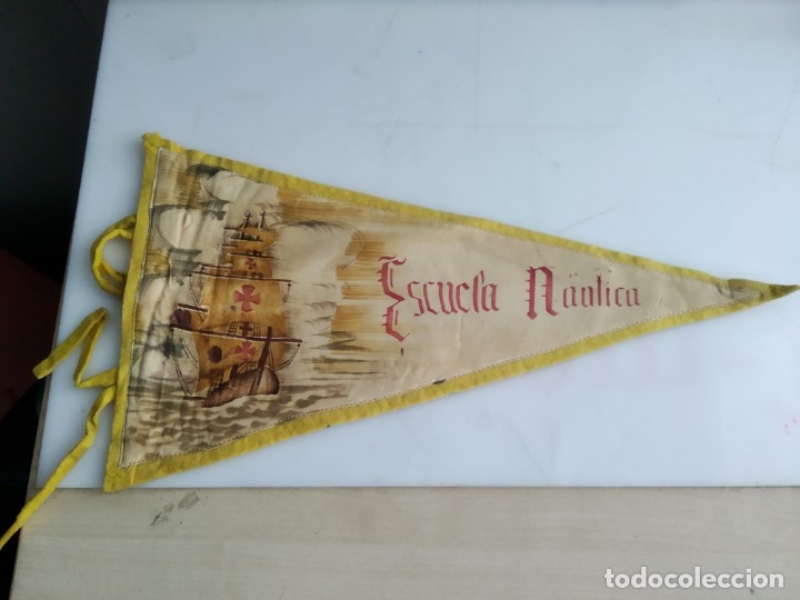 Fanions de collection: ANTIGUO BANDERIN ESCUELA NAUTICA