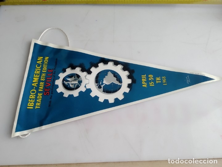 Fanions de collection: ANTIGUO BANDERIN  IBERO AMERICAN  TRADE FAIR