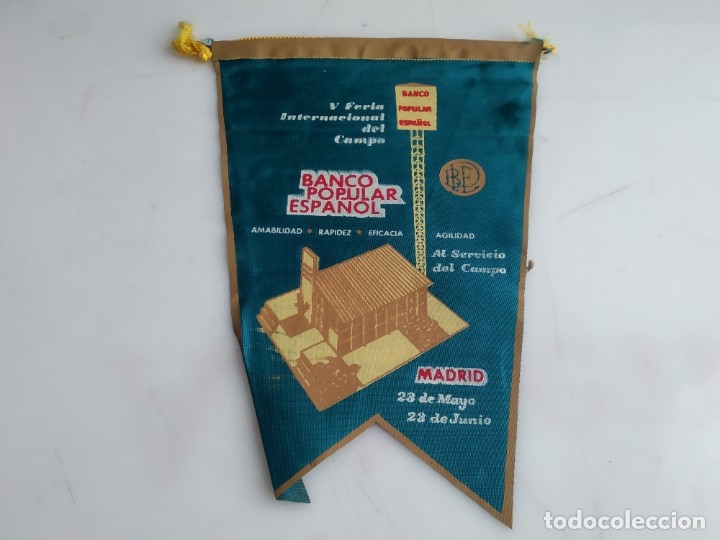 Bandierine di collezione: ANTIGUO BANDERIN BANCO POPULAR ESPA&Ntilde;OL