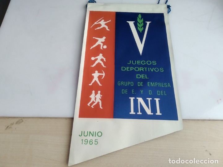 Fanions de collection: ANTIGUO BANDERIN  JUEGOS DEPORTIVOS INI