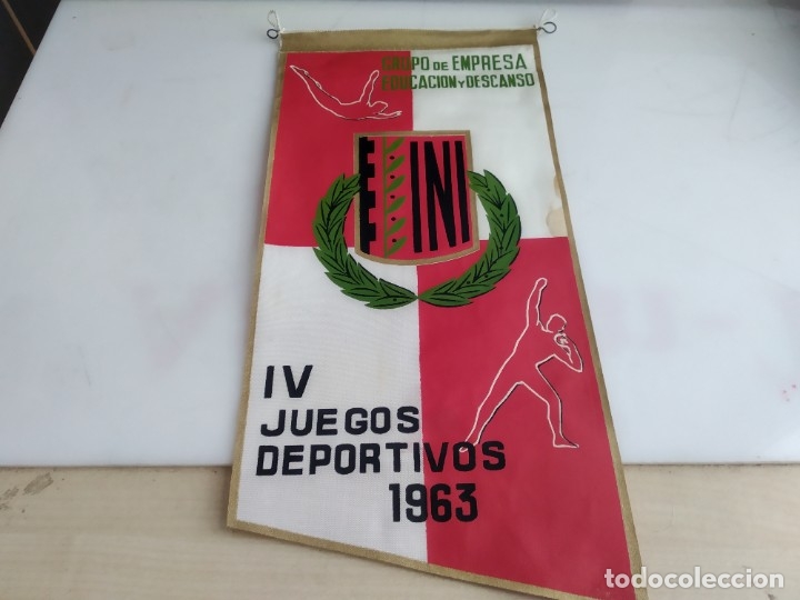 Fanions de collection: ANTIGUO BANDERIN JUEGOS DEPORTIVOS INI
