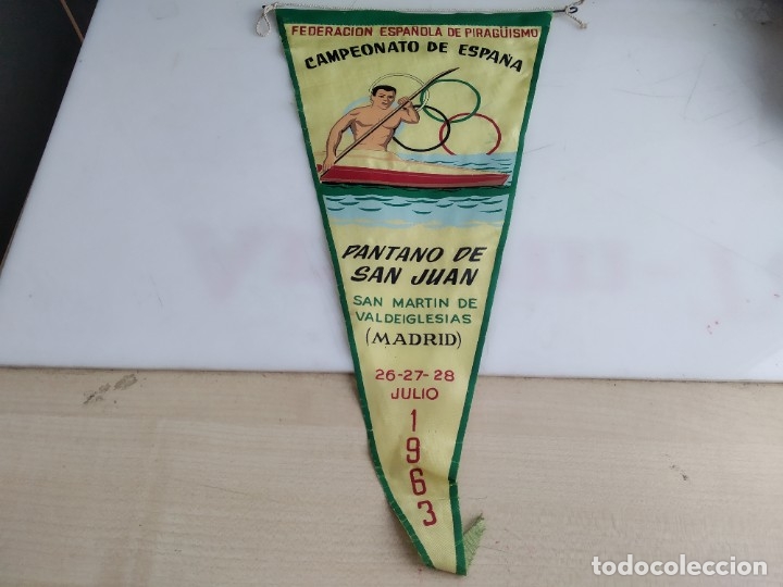 Fanions de collection: ANTIGUO BANDERIN CAMPEONATOE ESPA&Ntilde;A PIRAGUISMO PANTANO
