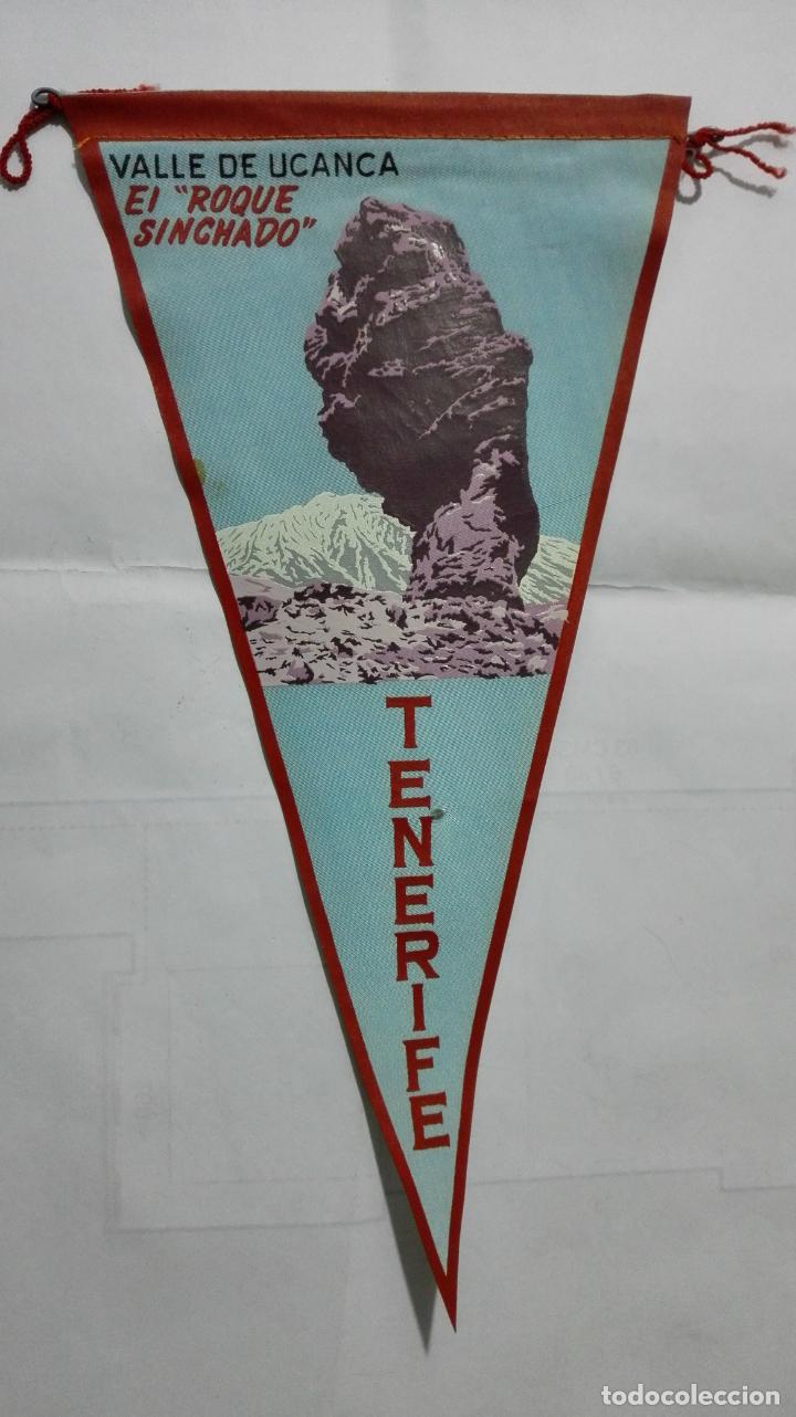 Fanions de collection: ANTIGUO BANDERIN, TENERIFE, VALLE DE UCANCA - EL ROQUE SINCHADO, MEDIDA 28 CM