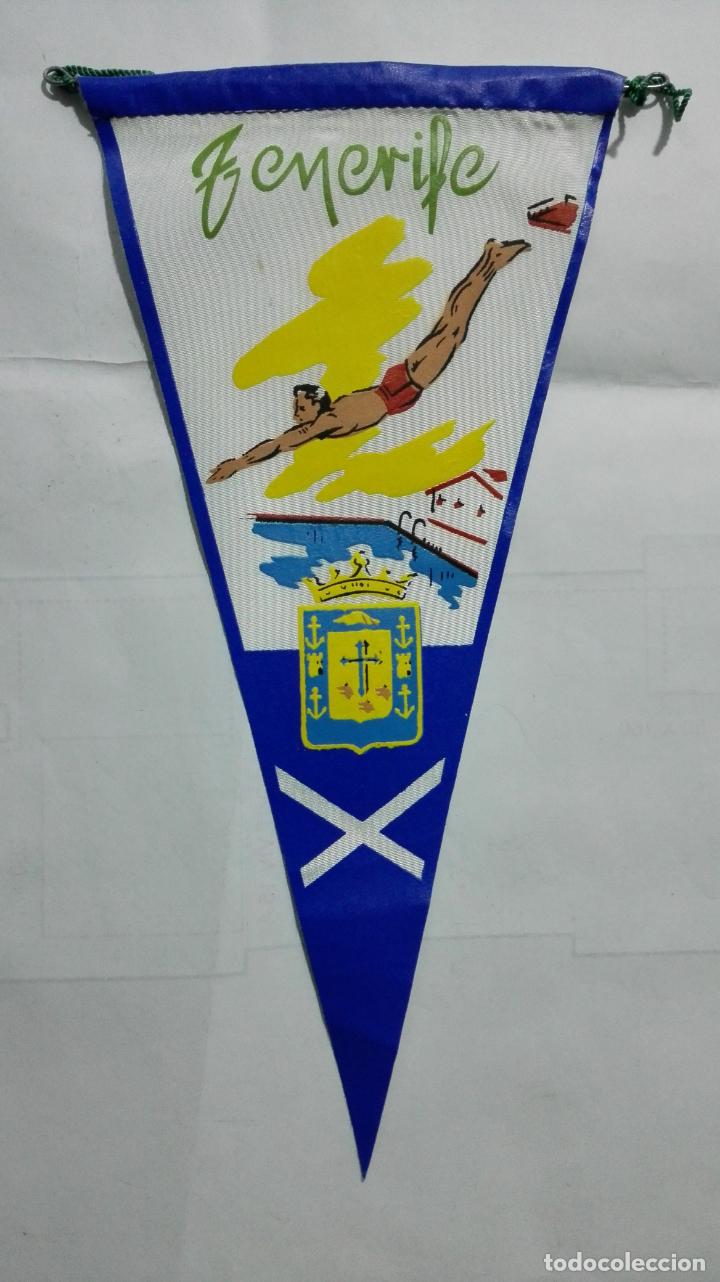 Fanions de collection: ANTIGUO BANDERIN, TENERIFE, MEDIDA 27 CM