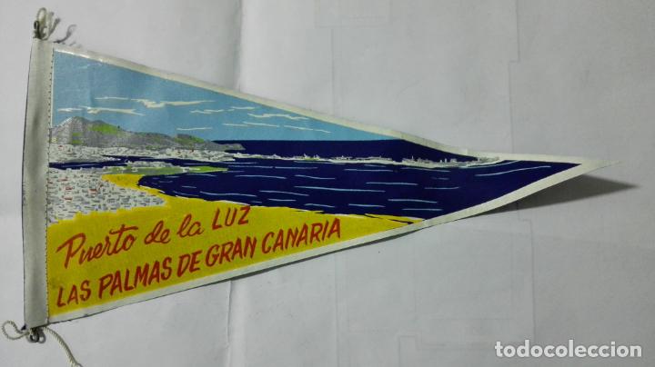 Collection pennants: ANTIGUO BANDERIN, PUERTO DE LA LUZ - LAS PALMAS DE GRAN CANARIA, MEDIDA 29 CM