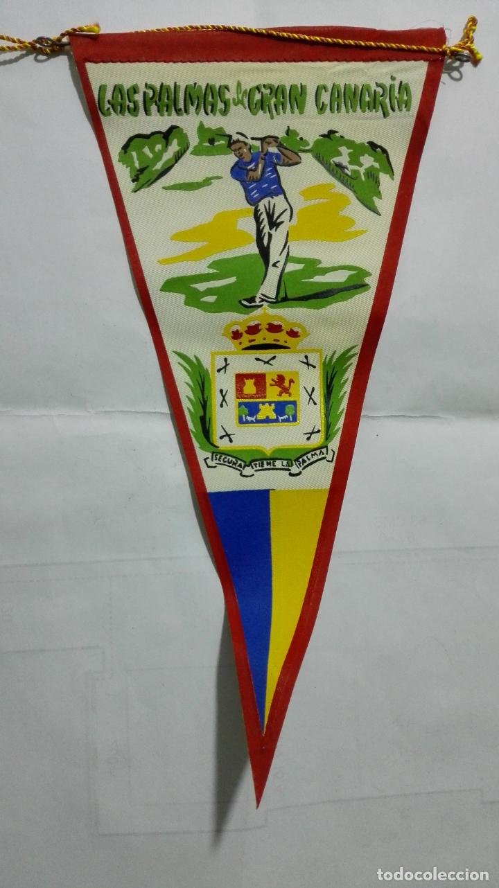Fanions de collection: ANTIGUO BANDERIN, LAS PALMAS DE GRAN CANARIA, MEDIDA 27 CM