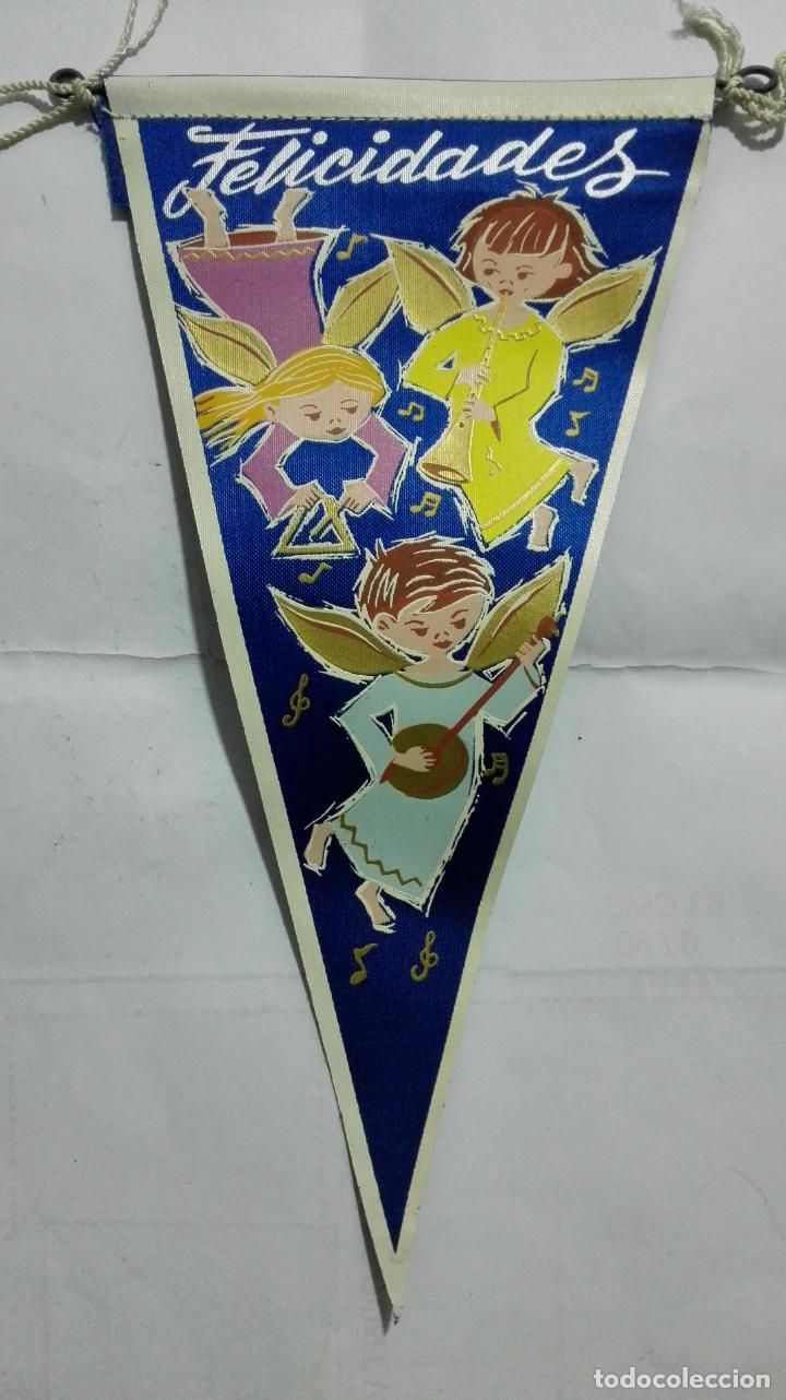 Fanions de collection: ANTIGUO BANDERIN, FELICIDADES, MEDIDA 20 CM