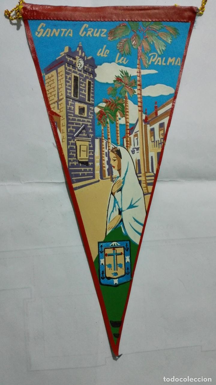 Fanions de collection: ANTIGUO BANDERIN, SANTA CRUZ DE LA PALMA, MEDIDA 29 CM