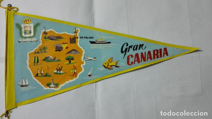 Fanions de collection: ANTIGUO BANDERIN, GRAN CANARIA, MEDIDA 27 CM