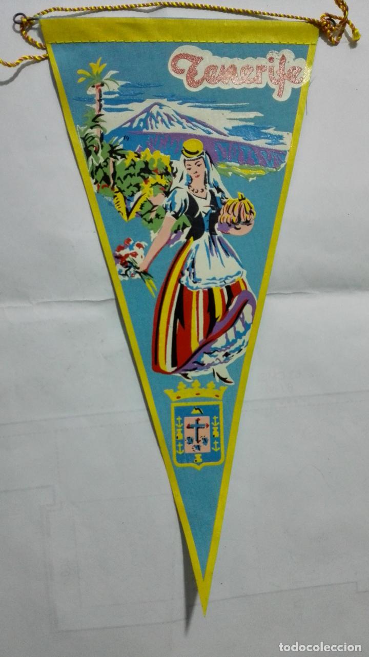 Fanions de collection: ANTIGUO BANDERIN, TENERIFE, MEDIDA 27 CM