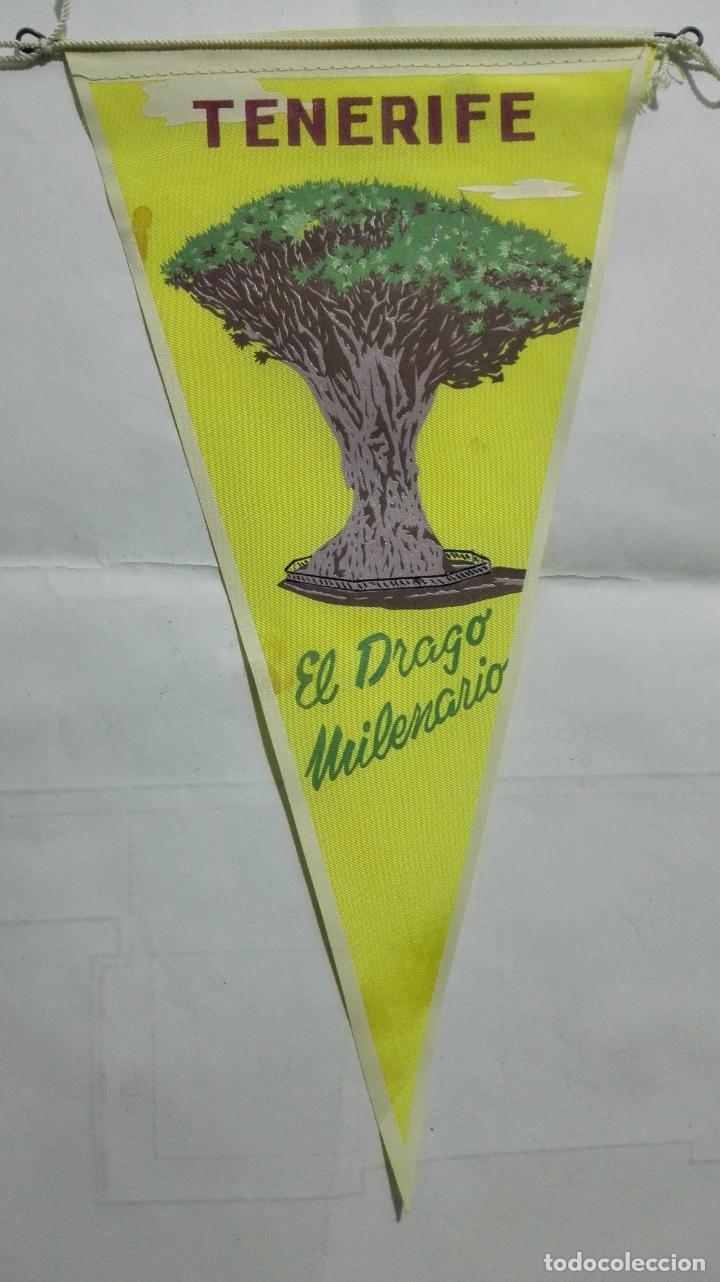 Fanions de collection: ANTIGUO BANDERIN, TENERIFE - EL DRAGO MILENARIO, MEDIDA 28 CM