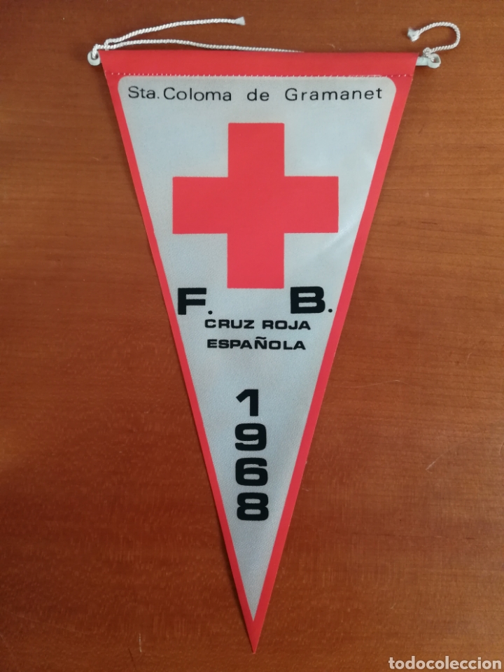 Banderines de colecci&oacute;n: Bander&iacute;n Cruz Roja Espa&ntilde;ola F. B. Santa Coloma de Gramanet a&ntilde;o 1968