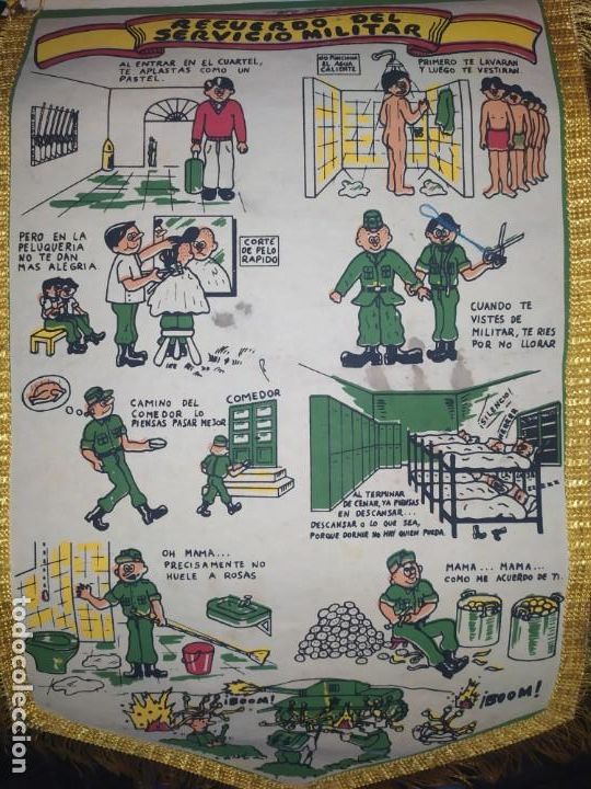Galhardetes de cole&ccedil;&atilde;o: ANTIGUO BANDER&Iacute;N RECUERDO DE LA MILI RECUERDO SERVICIO MILITAR