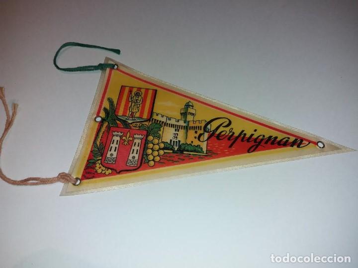 Galhardetes de cole&ccedil;&atilde;o: BANDERIN DE PERPIGNAN, DOBLE CARA. 23 X 14 CM. A&Ntilde;OS 60