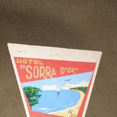 Banderines de colección: BANDERÍN BOCETO ORIGINAL PINTADO A MANO - HOTEL SORRA D'OR - MALGRAT DE MAR . Lote 190752631