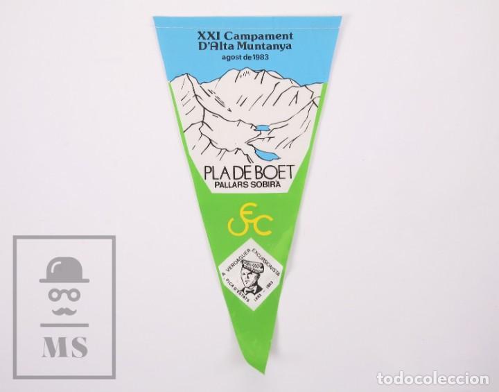 Banderines de colecci&oacute;n: Bander&iacute;n XXI Campament Alta Muntanya, 1983 - Pla de Boet, Pallars Sobir&agrave; - Verdaguer Excursionista