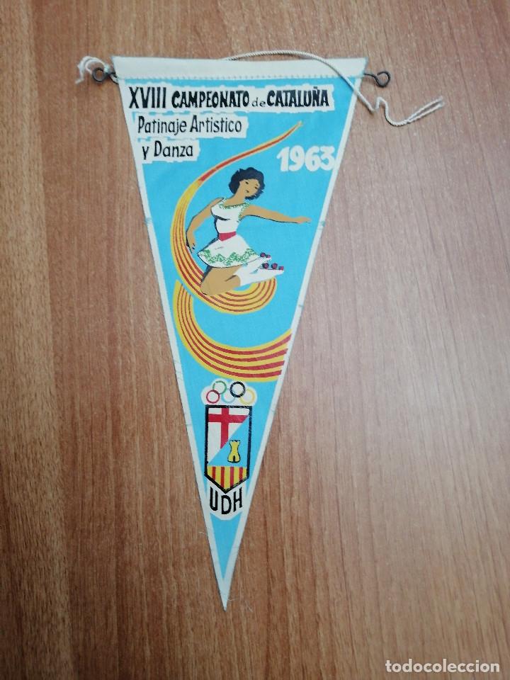 Banderines de colecci&oacute;n: BANDERIN XVIII CAMPEONATO DE CATALI&Ntilde;A - PATINAJE ARTISTIO Y DANZA 1963