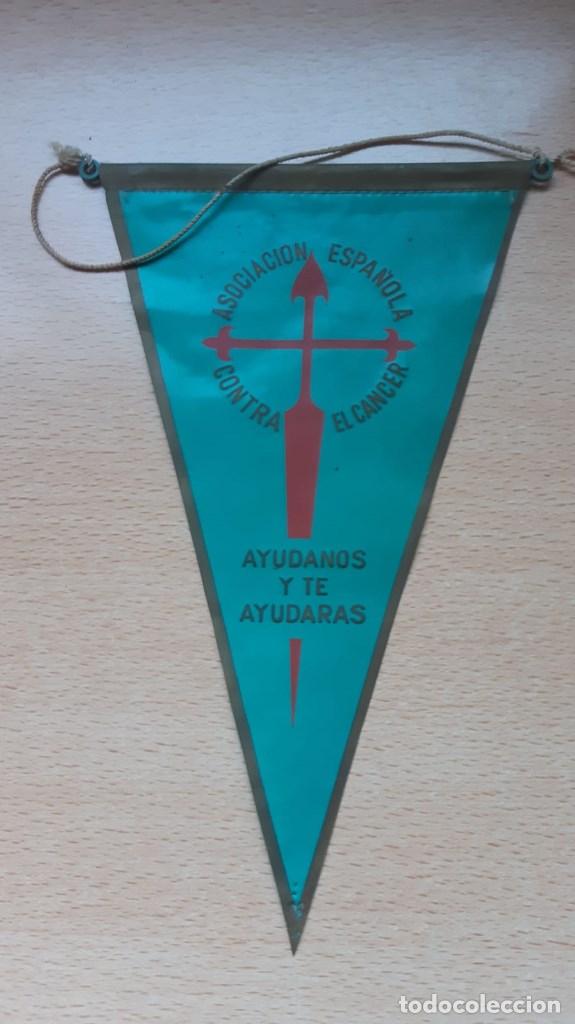 Banderines de colecci&oacute;n: BANDERIN ASOCIACION ESPA&Ntilde;OLA CONTRA EL CANCER AYUDANOS Y TE AYUDARAS