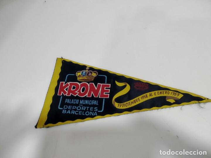 Galhardetes de cole&ccedil;&atilde;o: ANTIGUO BANDERIN DE CIRCO KRONE 1958