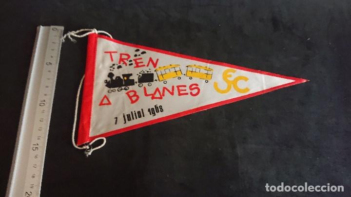 Banderines de colecci&oacute;n: BANDERIN TREN A BLANES 1968. LEER DESCRIPCION
