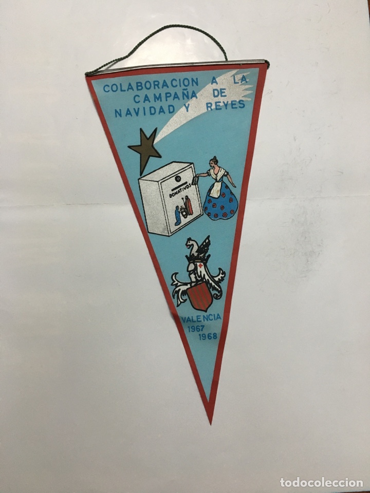 Banderines de colecci&oacute;n: BANDER&Iacute;N. COLABORACI&Oacute;N A LA CAMPA&Ntilde;A DE NAVIDAD Y REYES. VAL&Egrave;NCIA 1967 - 1968.