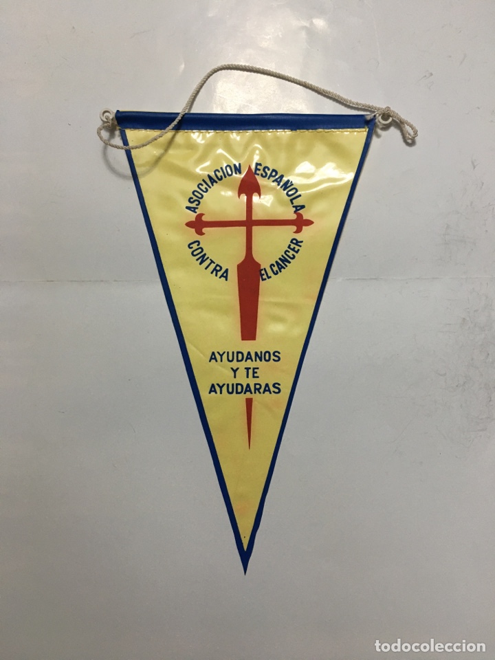 Banderines de colecci&oacute;n: BANDER&Iacute;N. ASOCIACI&Oacute;N ESPA&Ntilde;OLA CONTRA EL C&Aacute;NCER. AY&Uacute;DANOS Y TE AYUDAR&Aacute;S.