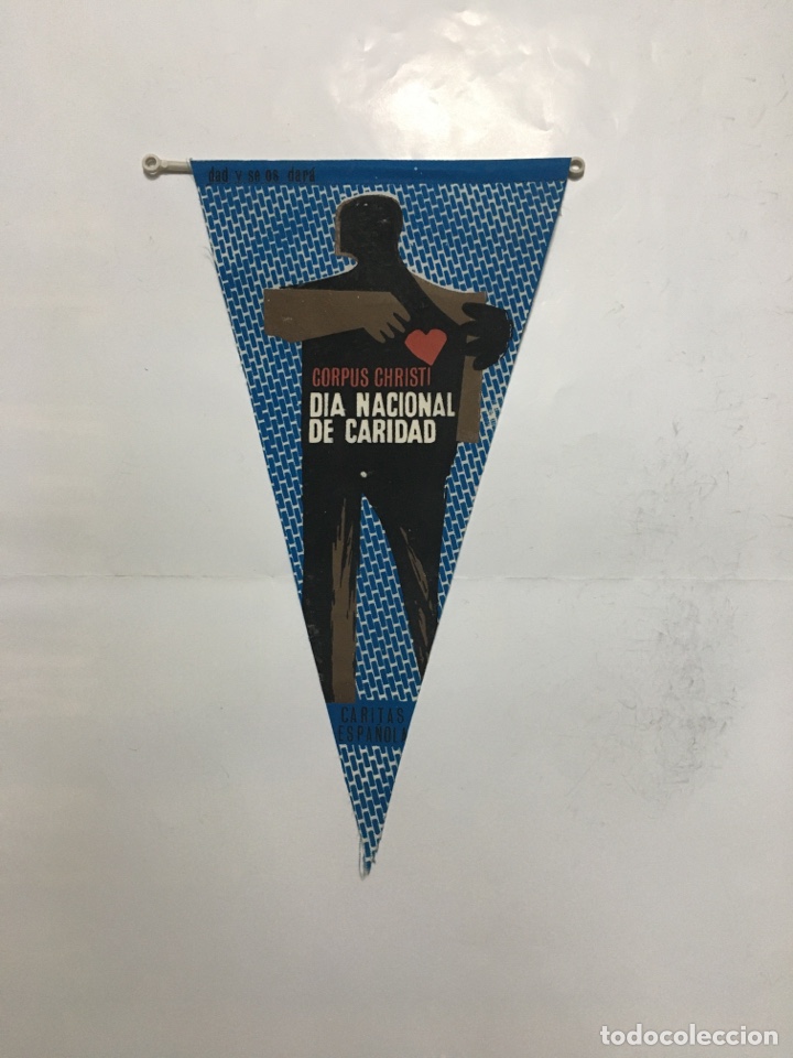 Banderines de colecci&oacute;n: BANDER&Iacute;N. CORPUS CHRISTI. DIA NACIONAL DE CARIDAD. CARITAS ESPA&Ntilde;OLA.