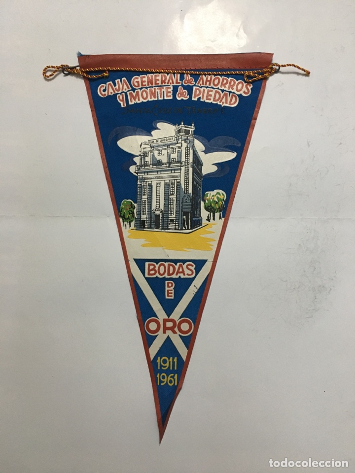 Banderines de colecci&oacute;n: BANDER&Iacute;N. CAJA DE AHORROS Y MONTE DE PIEDAD. BODAS DE ORO 1911 - 1961.