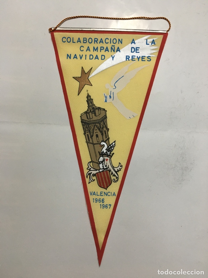 Banderines de colecci&oacute;n: BANDER&Iacute;N. COLABORACI&Oacute;N A LA CAMPA&Ntilde;A DE NAVIDAD Y REYES. VALENCIA 1966 - 1967