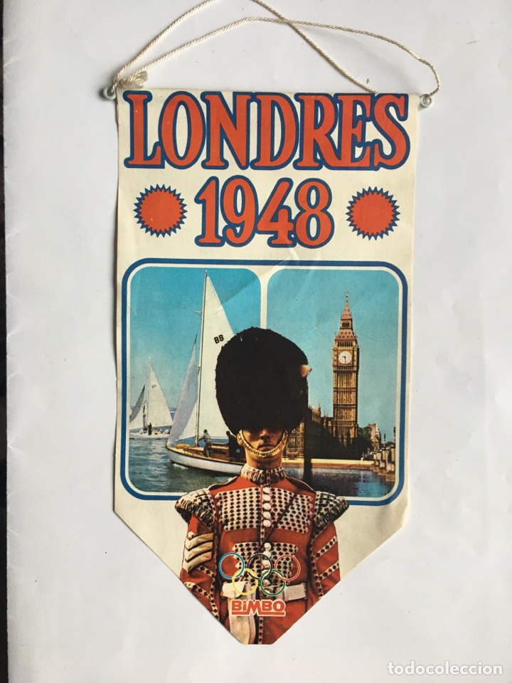 Galhardetes de cole&ccedil;&atilde;o: BANDER&Iacute;N. LONDRES. 1948. BIMBO.