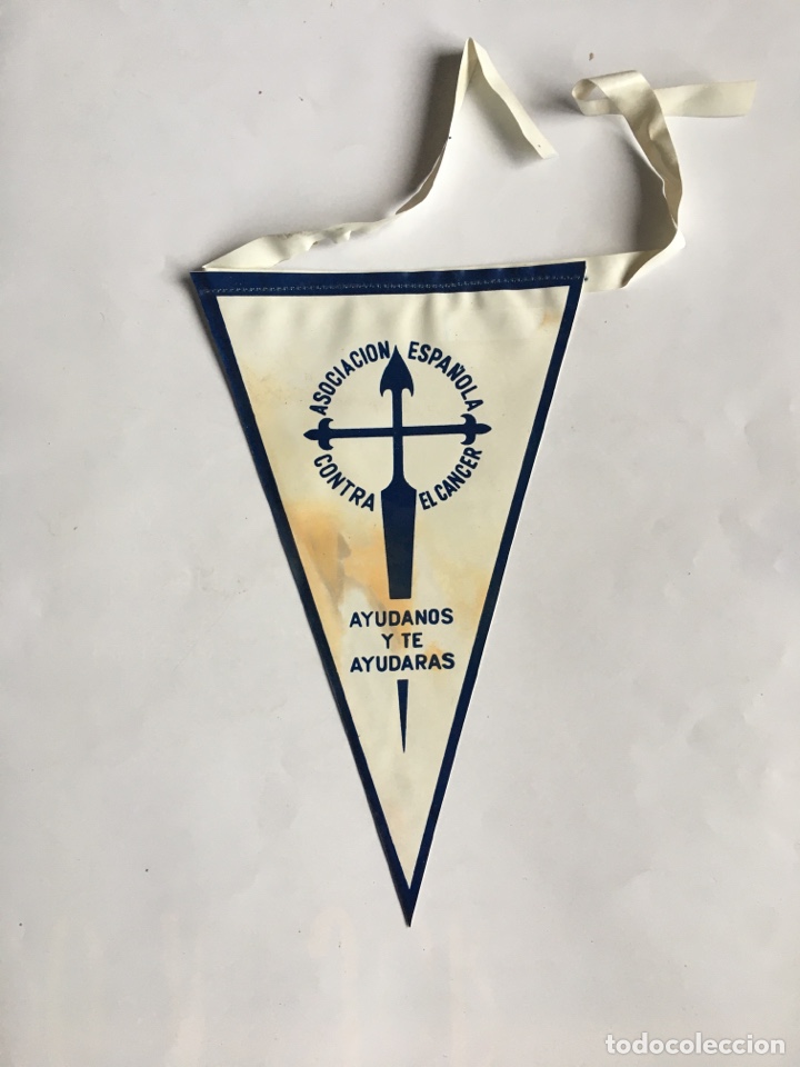 Galhardetes de cole&ccedil;&atilde;o: BANDER&Iacute;N. ASOCIACI&Oacute;N ESPA&Ntilde;OLA CONTRA EL C&Aacute;NCER. AY&Uacute;DANOS Y TE AYUDAR&Aacute;S.