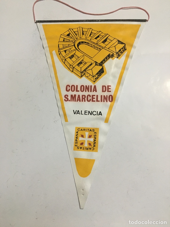 Galhardetes de cole&ccedil;&atilde;o: BANDER&Iacute;N. COLONIA DE SAN MARCELINO. VAL&Egrave;NCIA. CARITAS ESPA&Ntilde;A.