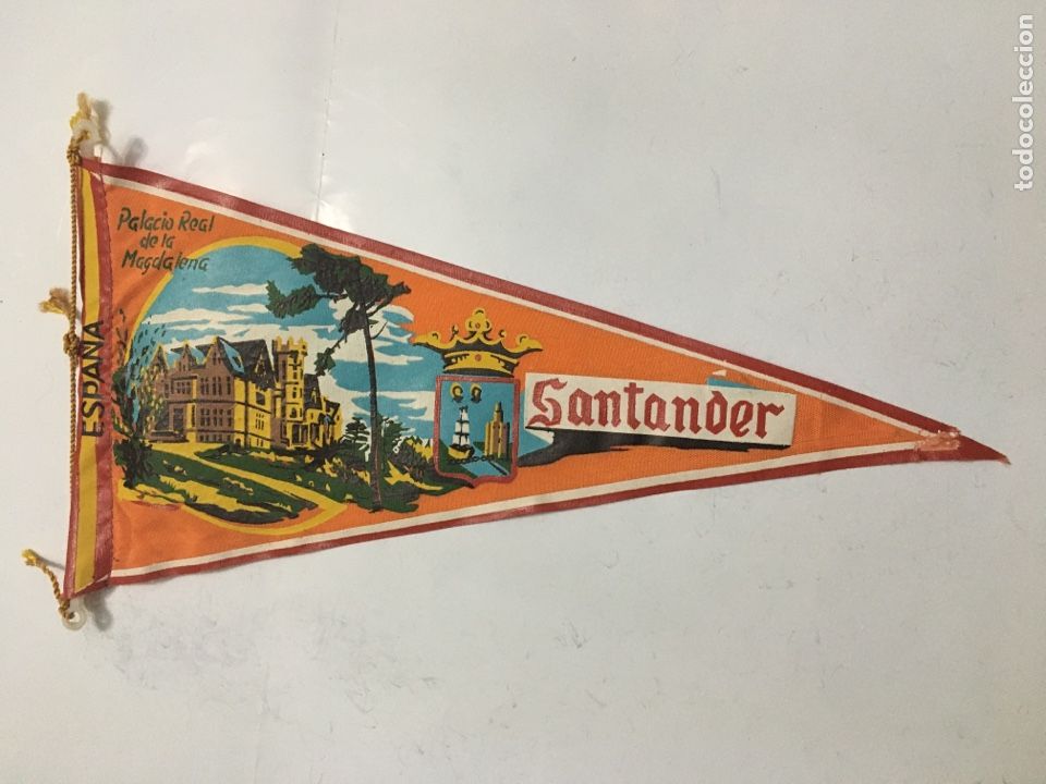 Galhardetes de cole&ccedil;&atilde;o: BANDER&Iacute;N. ESPA&Ntilde;A. SANTANDER. PALACIO REAL DE LA MAGDALENA.
