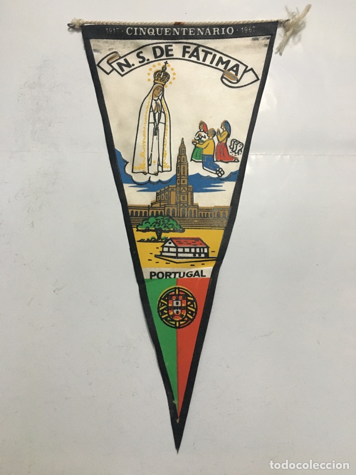 Galhardetes de cole&ccedil;&atilde;o: BANDER&Iacute;N. CINQUENTEN&Aacute;RIO N. S. DE F&Aacute;TIMA. PORTUGAL.