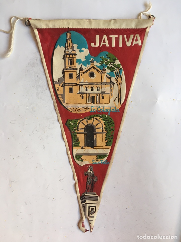 Sammlung von Wimpeln: BANDER&Iacute;N. J&Aacute;TIVA. LA COLEGIATA. SAN F&Eacute;LIX.